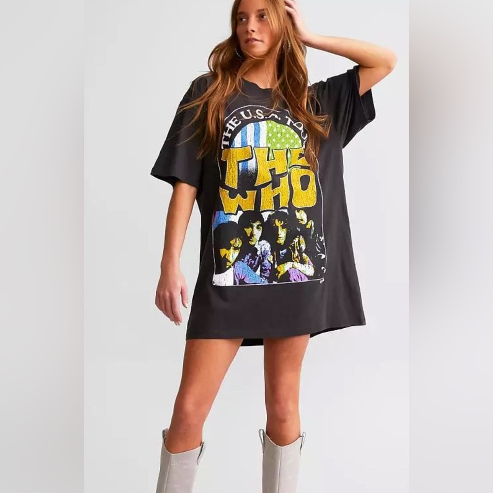 Buckle The Who USA Tour Band T-shirt Dress Size S/M